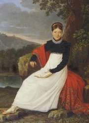 Portræt af dronning Maria Carolina af Napoli